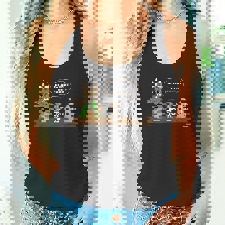 コーヒーいかが？ 猫 コーヒー タンクトップ