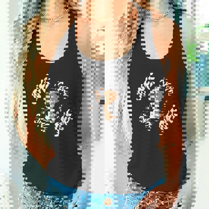 コーヒービーグル犬 タンクトップ