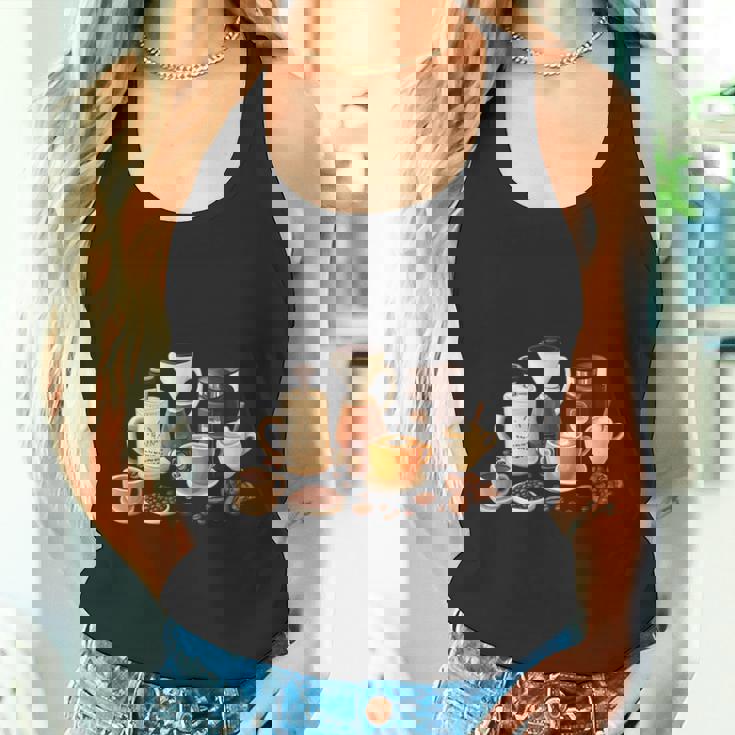 コーヒー愛好家アートギフト タンクトップ