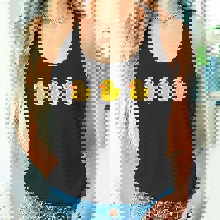 ゴムアヒル（3 スリー）黄色いアヒル お風呂のおもちゃ ラバーダック【ポップ イラスト】ゆるかわいい キャラクター タンクトップ