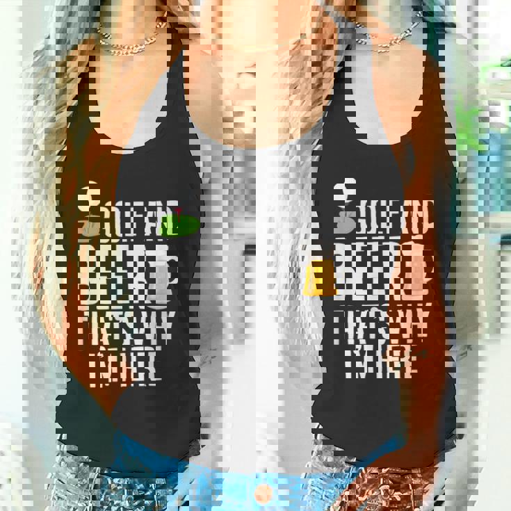 メンズ メンズ ゴルフウェア ゴルフとビール That's Why I'm Here タンクトップ