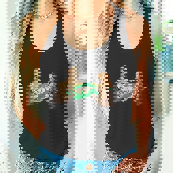 ゴールデンレトリバー イヌ 麻雀 面白いtシャツ 犬 メンズ おもしろ 面白い 服 おもしろグッズ ネタ タンクトップ