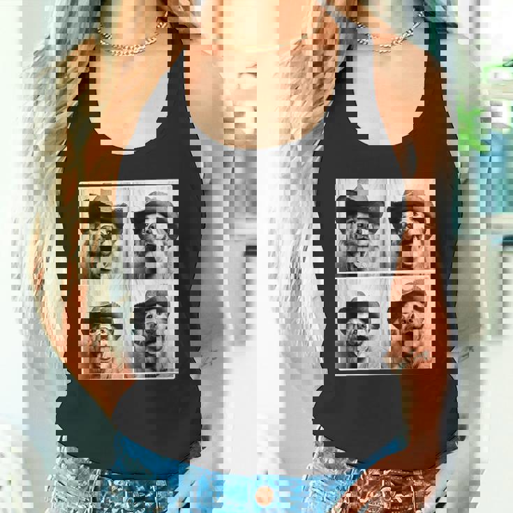 ゴールデンレトリバー カウボーイハット フォトブース セルフィー おもしろ犬 タンクトップ