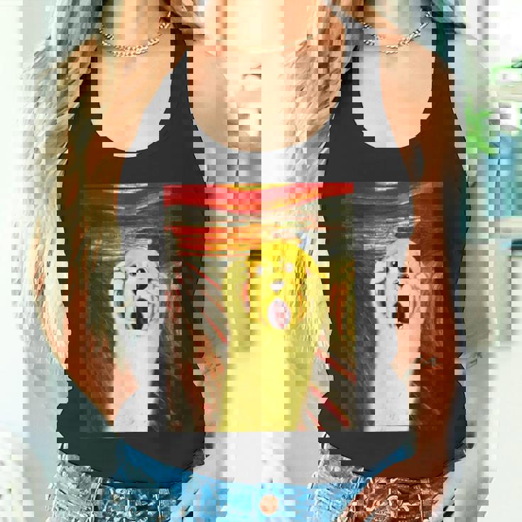 ゴールデンレトリバー 面白いtシャツ 犬 ムンクの叫び かわいい メンズ 子供 おもしろ 服 グッズ ネタ タンクトップ