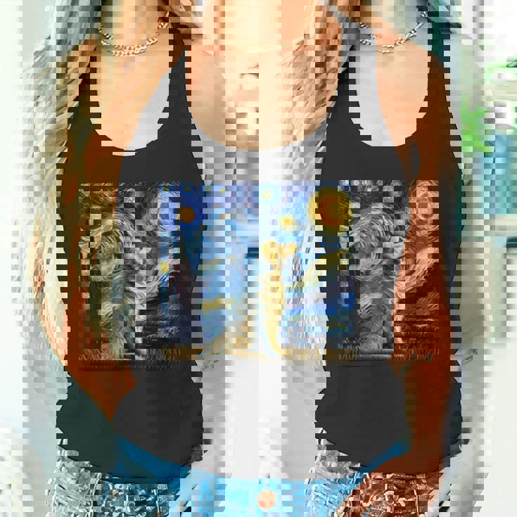 ゴールデンレトリバー 面白いtシャツ 犬 星月夜 イヌ かわいい メンズ おもしろ 服 グッズ ネタ わんこ タンクトップ