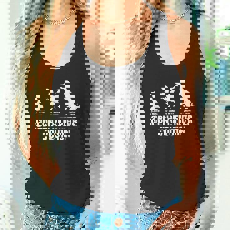 ゴールデンレトリバーオーナーのためのゴールデンレトリバーの進化 タンクトップ