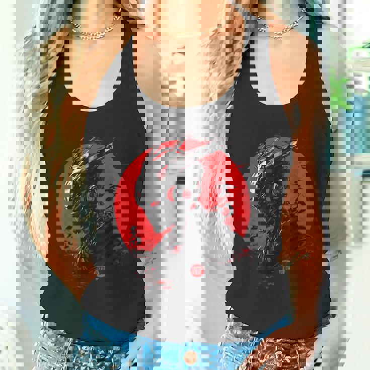 サイバーロボ サムライ メカヘルメット 日本アニメ アート タンクトップ