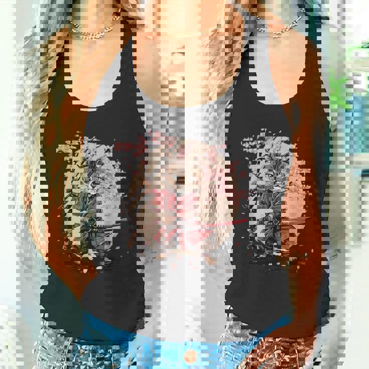 サムライキャット 日本戦士 サクラツリー 日本忍者 猫 タンクトップ