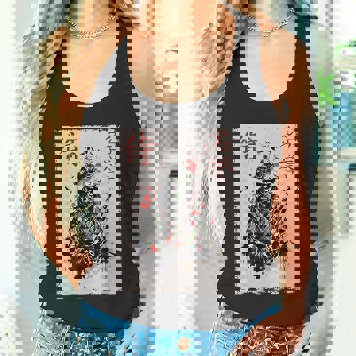 サムライ戦士 カエル グラフィック カッコいい 日本美術 カエル タンクトップ