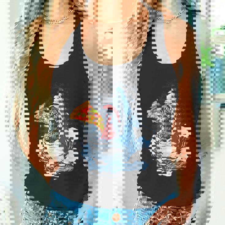 サメが食べるピザ サメグッズ ジョーズ タンクトップ