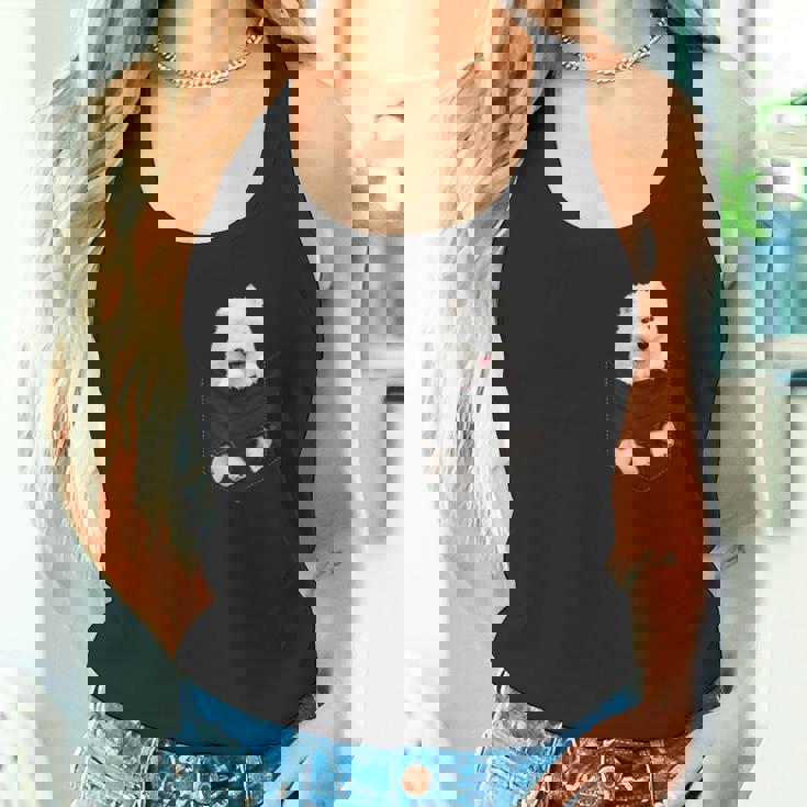 サモエド愛好家のための面白いサモエドをポケットに入れました タンクトップ