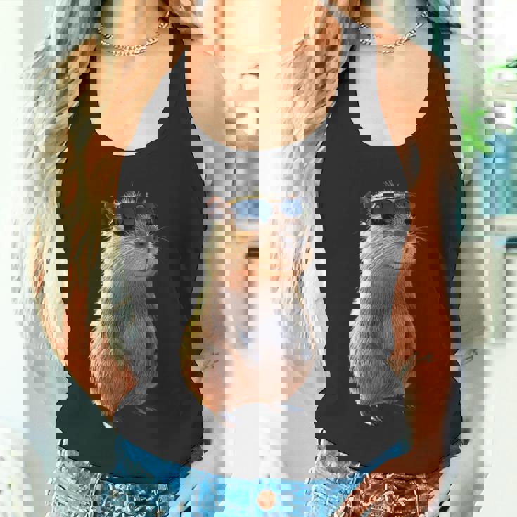 サングラスをかけたカピバラ Be Capy カピバラ げっ歯類 Capybara タンクトップ