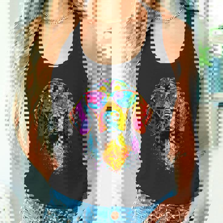 サングラスをかけたビーグル ビーグル子犬 かわいい イングリッシュビーグル タンクトップ