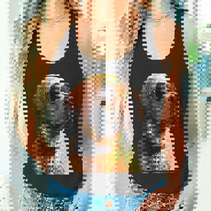 サングラスをかけたラブラドール・レトリバー 愛犬ラブラドール タンクトップ