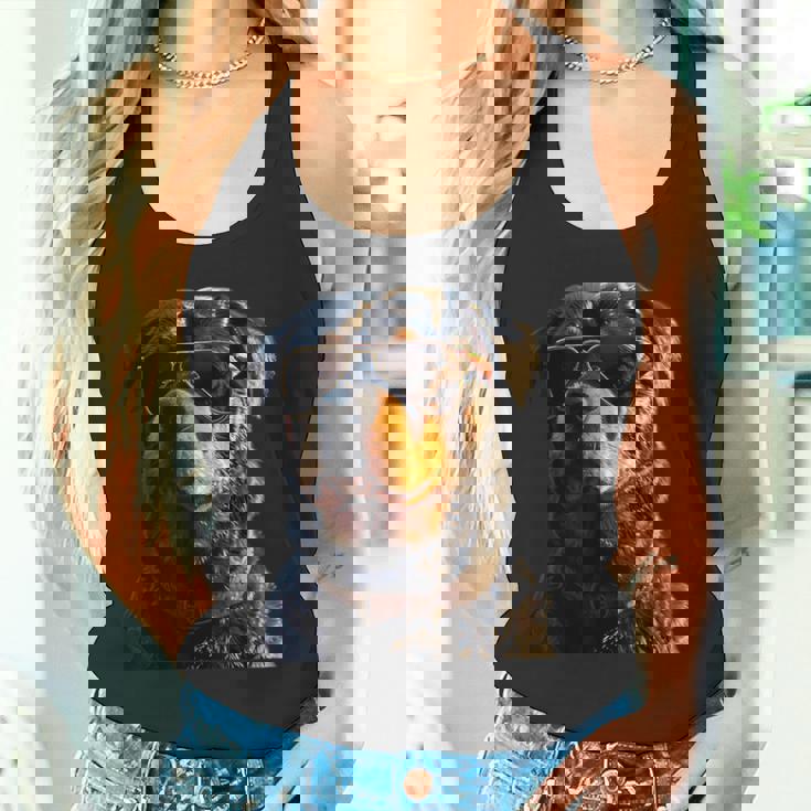 サングラスをかけたロットワイラー 愛犬自慢のロットワイラー タンクトップ