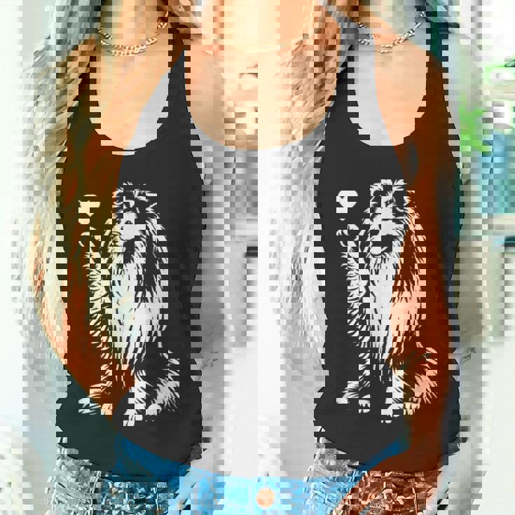 シェットランド・シープドッグ お座り犬 ハート シェルティ グラフィック デザイン タンクトップ