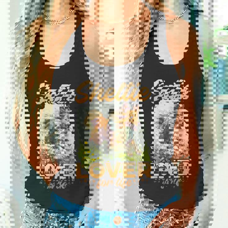 シェットランド・シープドッグ・ドッグ・シェルティー-シェルティ・ラヴァー・フォー・ライフ タンクトップ