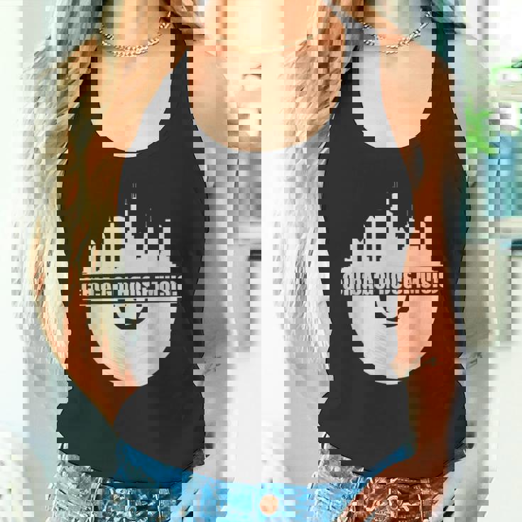 シカゴハウスミュージックシカゴスカイライン Edm Dj シカゴハウス タンクトップ