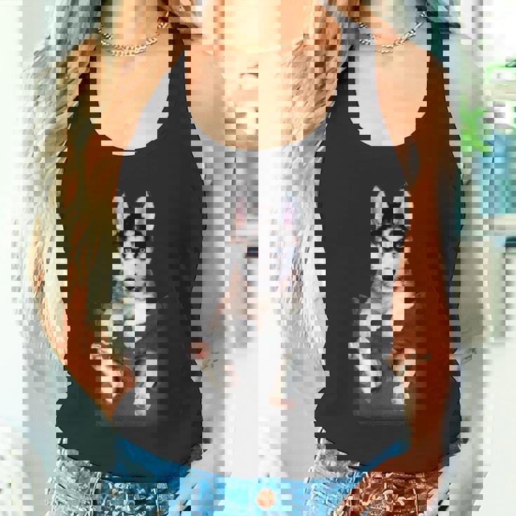 シベリアンハスキー ポケットの子犬 タンクトップ