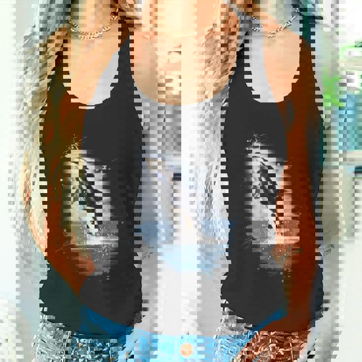 シャチとシャチのギフト タンクトップ