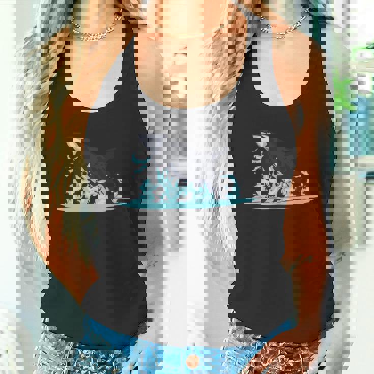 シャチギフトジャンピングオルカシャチ 長袖tシャツ タンクトップ