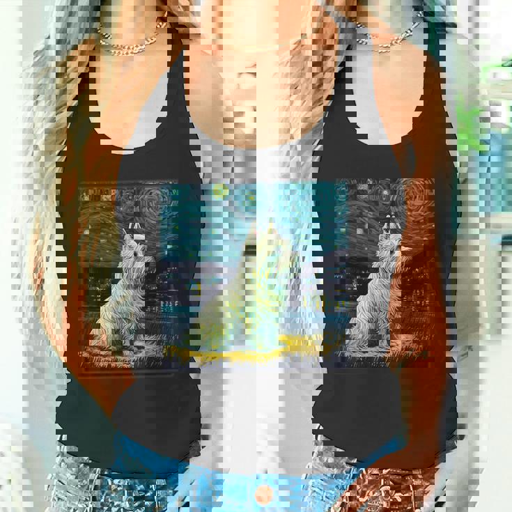 シュールレアリズム 星月夜 ウェスティ 犬 タンクトップ