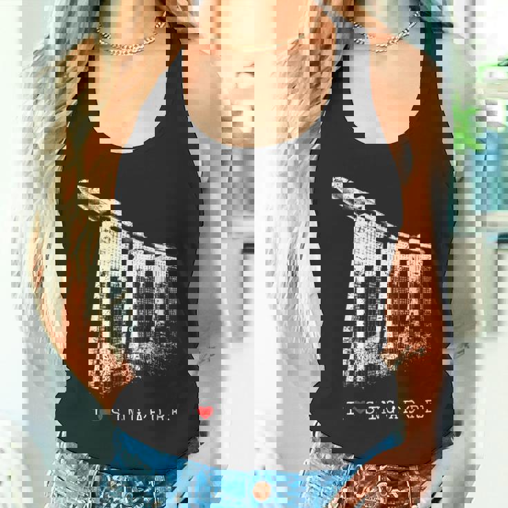 シンガポール マリーナベイ ヴィンテージ スカイライン アジア アイラブシンガポール I Loveingapore タンクトップ