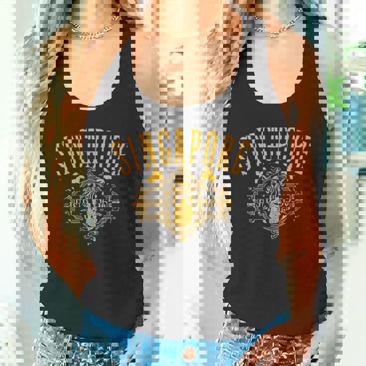 シンガポール メリオン ヴィンテージスタイル デザイン お土産 タンクトップ