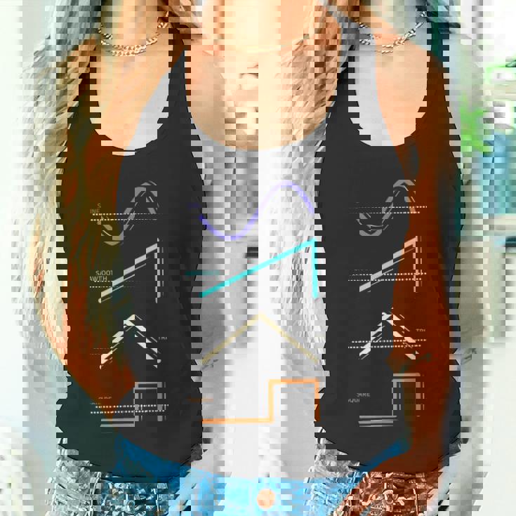 シンセサイザー シンボル 電子音楽 波形 シンセ タンクトップ