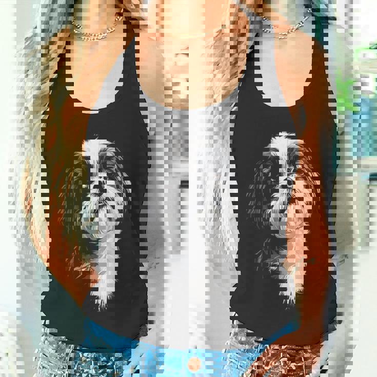 シーズー 犬 モチーフ ペット イラスト シーズー タンクトップ