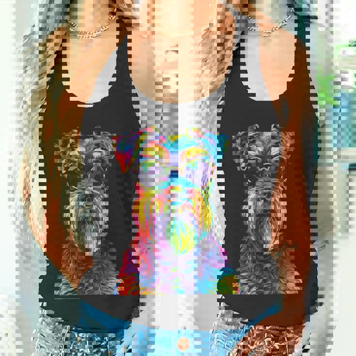 ジャイアントシュナウザー愛好家 ポップアート 面白い ジャイアントシュナウザー 犬 タンクトップ