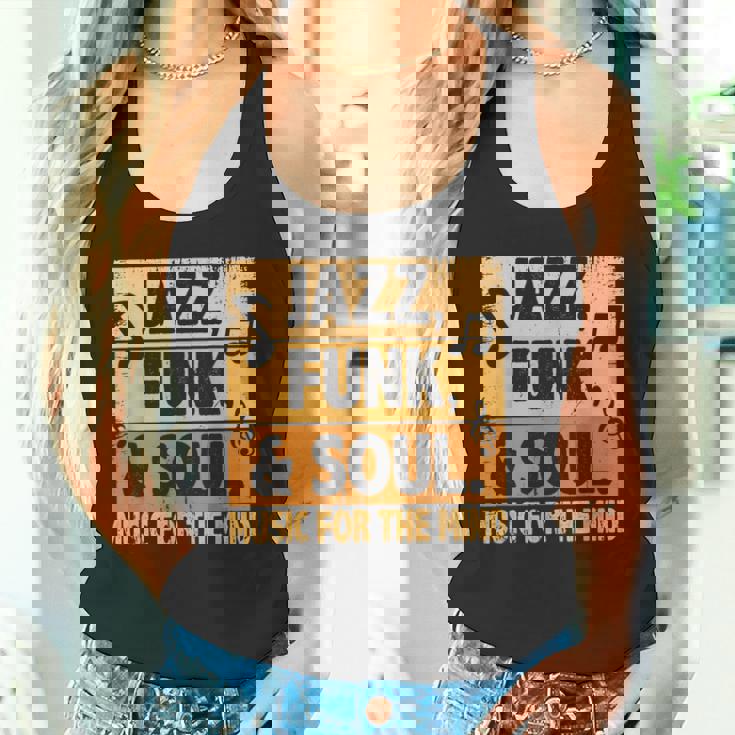 ジャズファンクソウルミュージックフォーザマインドジャズラバーファンクファナティック タンクトップ