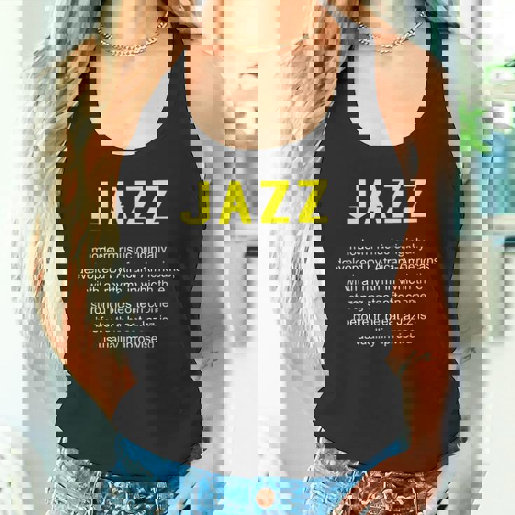 ジャズ音楽辞書の定義面白いジャズミュージシャンヴィンテージ Jazz タンクトップ