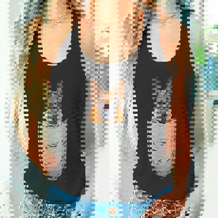 ジャーマンシェパード 犬の胸ポケット 犬の飼い主用 タンクトップ