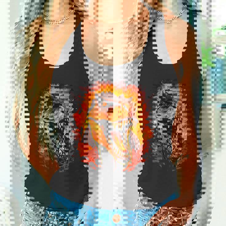 ジュラシックワールド ティラノサウルスレックス 恐竜の肖像画 タンクトップ