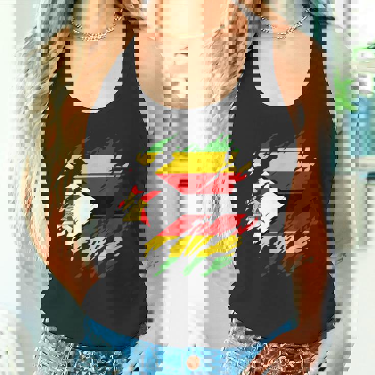 ジンバブエの旗ジンバブエ タンクトップ