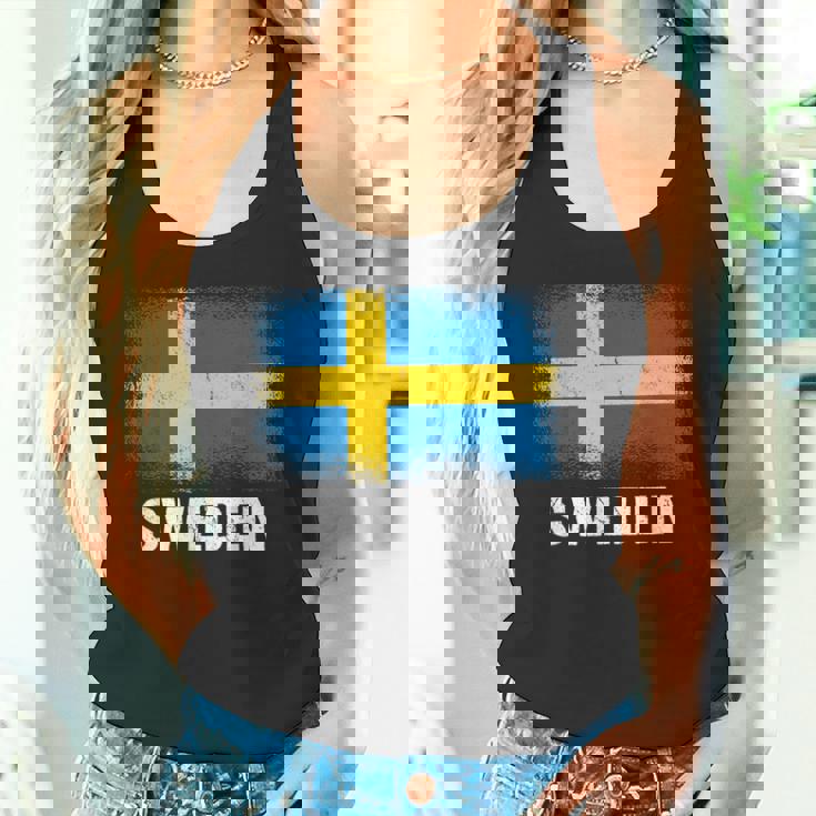 スウェーデン国旗スウェーデン タンクトップ