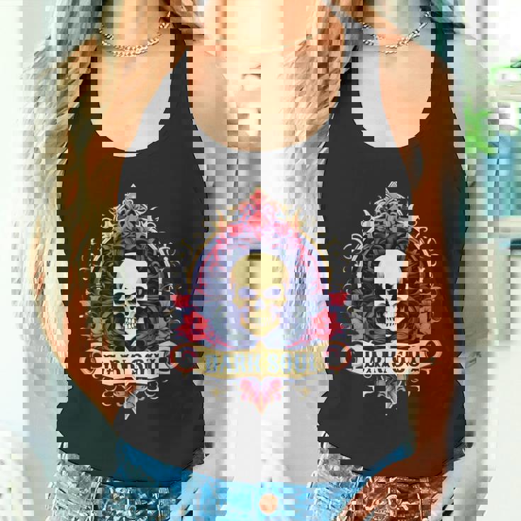 スカル ゴシック ダーク バナー ソウルフラワー エステティック スカル ゴス タンクトップ