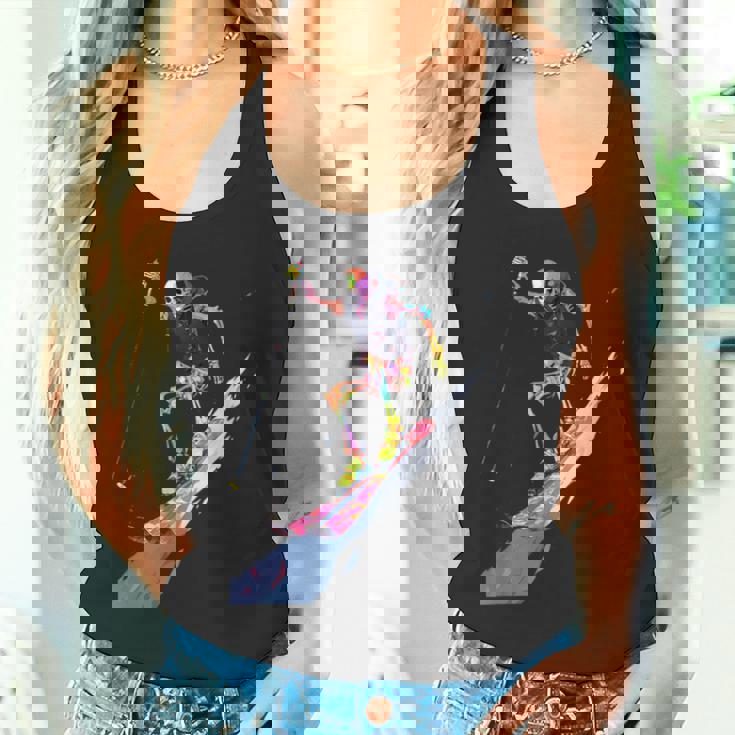 スキー スケルトン スキーヤー ダウンヒル 雪 冬 スキー タンクトップ