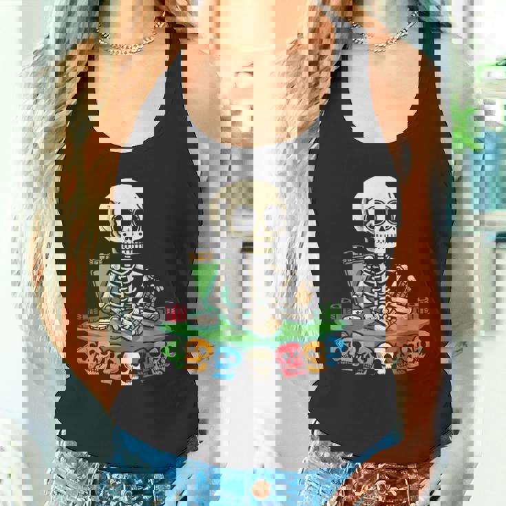 スケルトン ポーカー トランプ ギャンブル カジノ スカル ゲーム カード タンクトップ