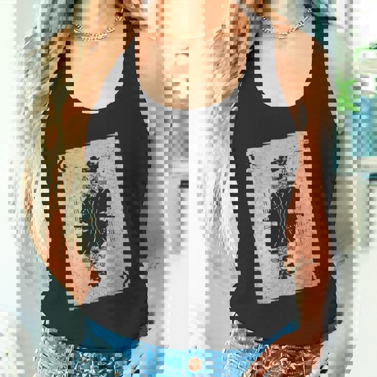 スケルトントランプキングギャンブル死神 タンクトップ