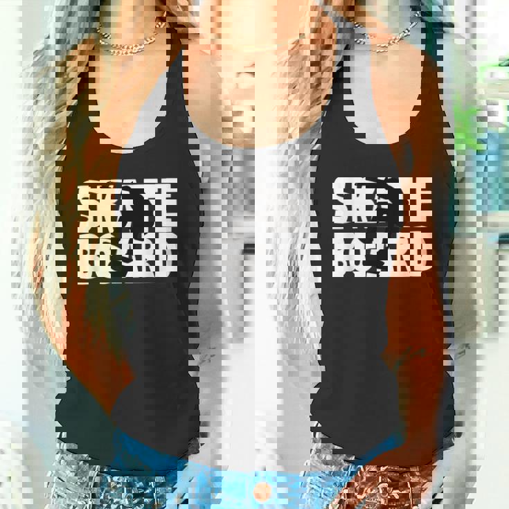 スケートボーダーへのギフト スケートボード シルエット タンクトップ