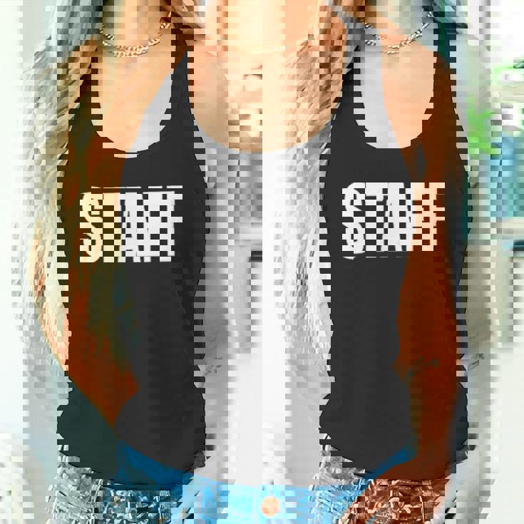 スタッフ社員 イベントスタッフ表裏プリント 白 タンクトップ