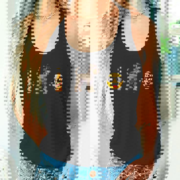 スタンダードシュナウザー ビールドッグダッドハッピーメンペットラバー タンクトップ