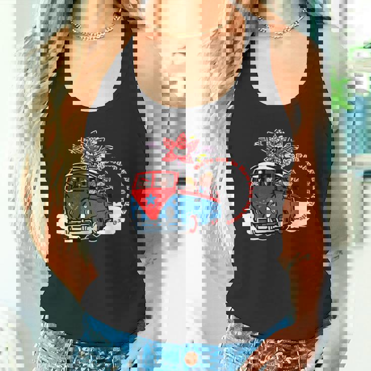 ストレンジャー・シングス・コード・レッド・ロード・トリップ・デモゴルゴン・アート タンクトップ