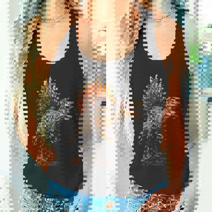 スピノサウルス 恐竜 グラフィックアート スピノサウルス タンクトップ