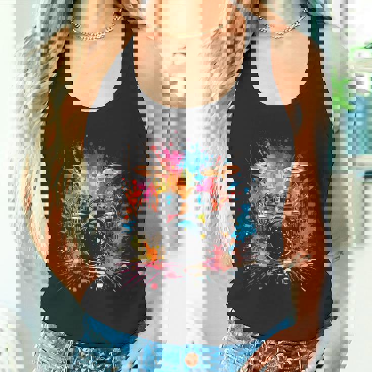 スプラッシュスタイルのドラムドラマードラムドラムのドラム タンクトップ