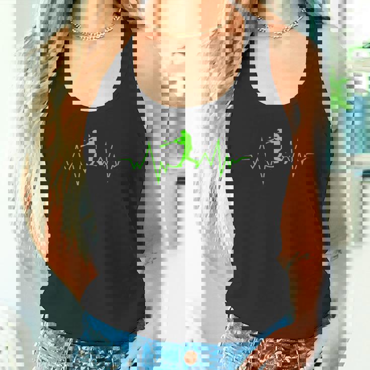 スポーツファンのための野球ハートビートクールなデザイン タンクトップ