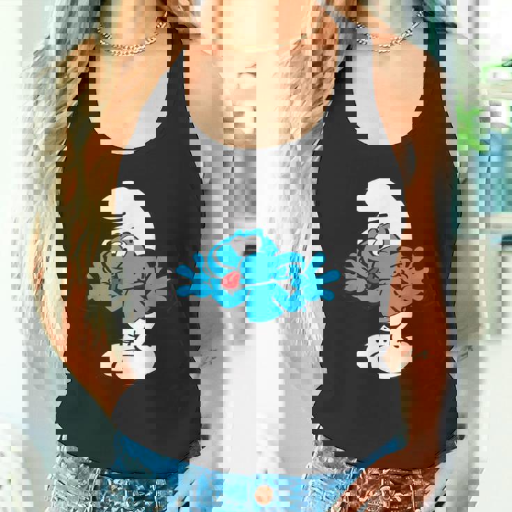 スマーフ ジョキー スマーフ 舌 ジョイフル ブルー コミック スマーフェット タンクトップ