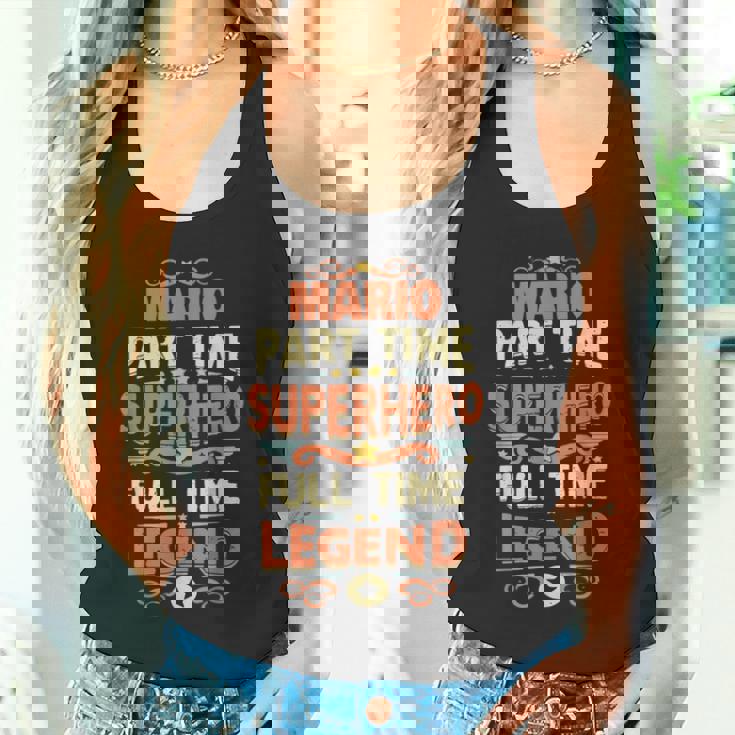 スーパーヒーロー マリオ レジェンド パーソナライズ 面白い 名前 マリオ タンクトップ